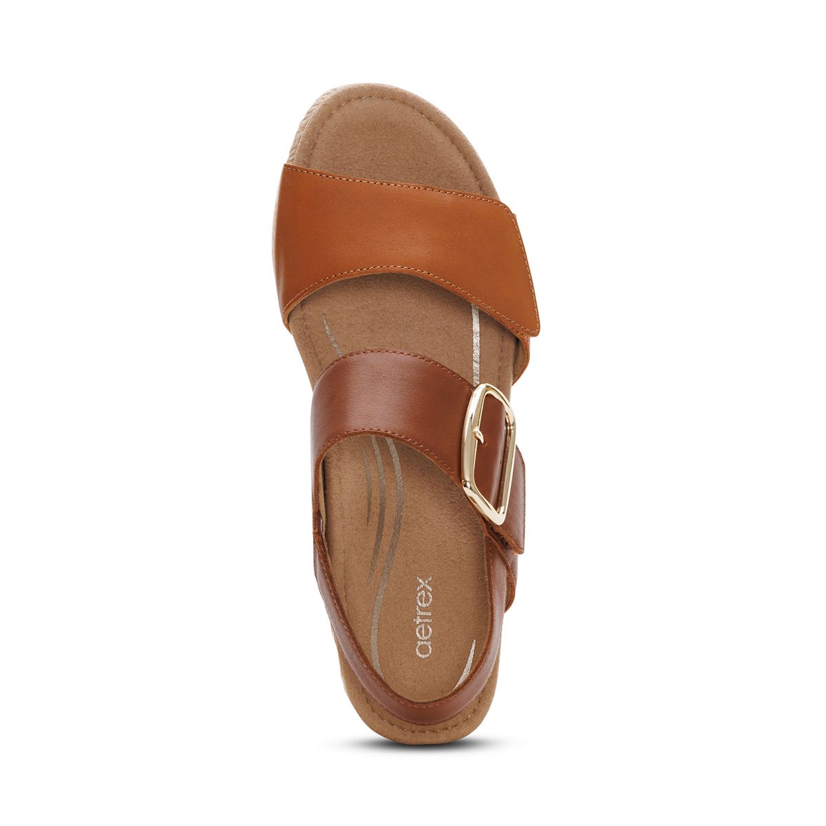 Aetrex Ashley Women's Arch Support Wedge Sandal – Coffee