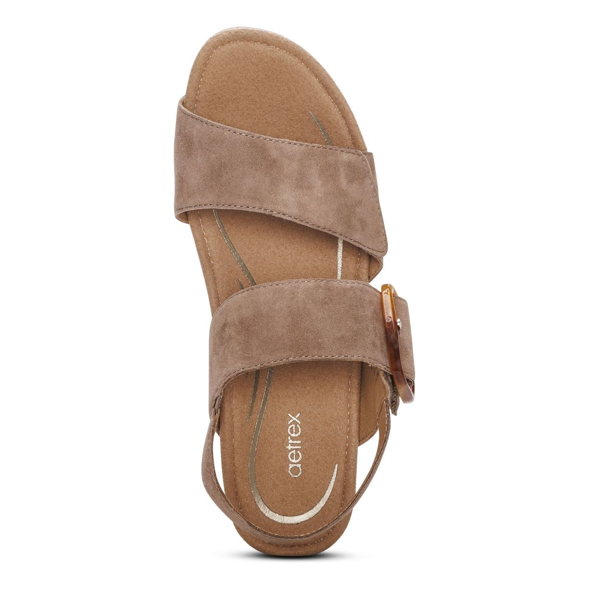 Aetrex Ashley Women's Arch Support Wedge Sandal – Taupe