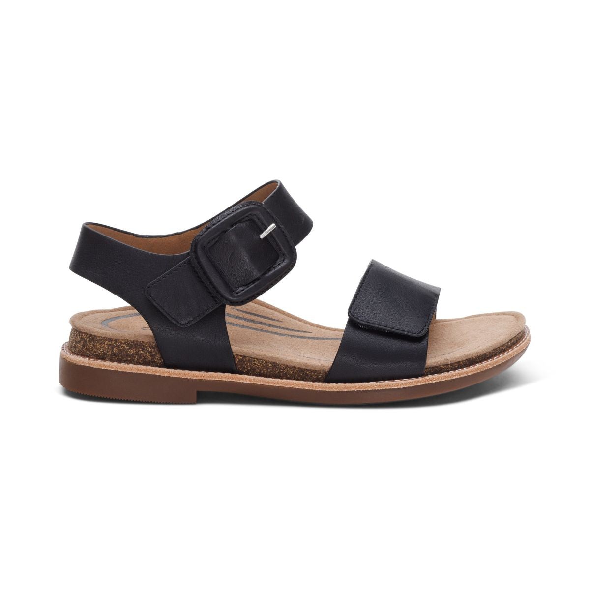 Aetrex Claire Women's Adjustable Strap Sandal – Black