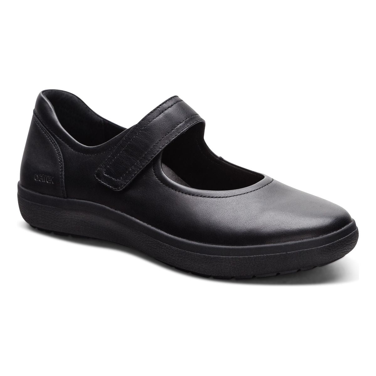 Comfort Mary Jane Shoe by Aetrex. Arch support and lots of cushioning. Style is Erica.