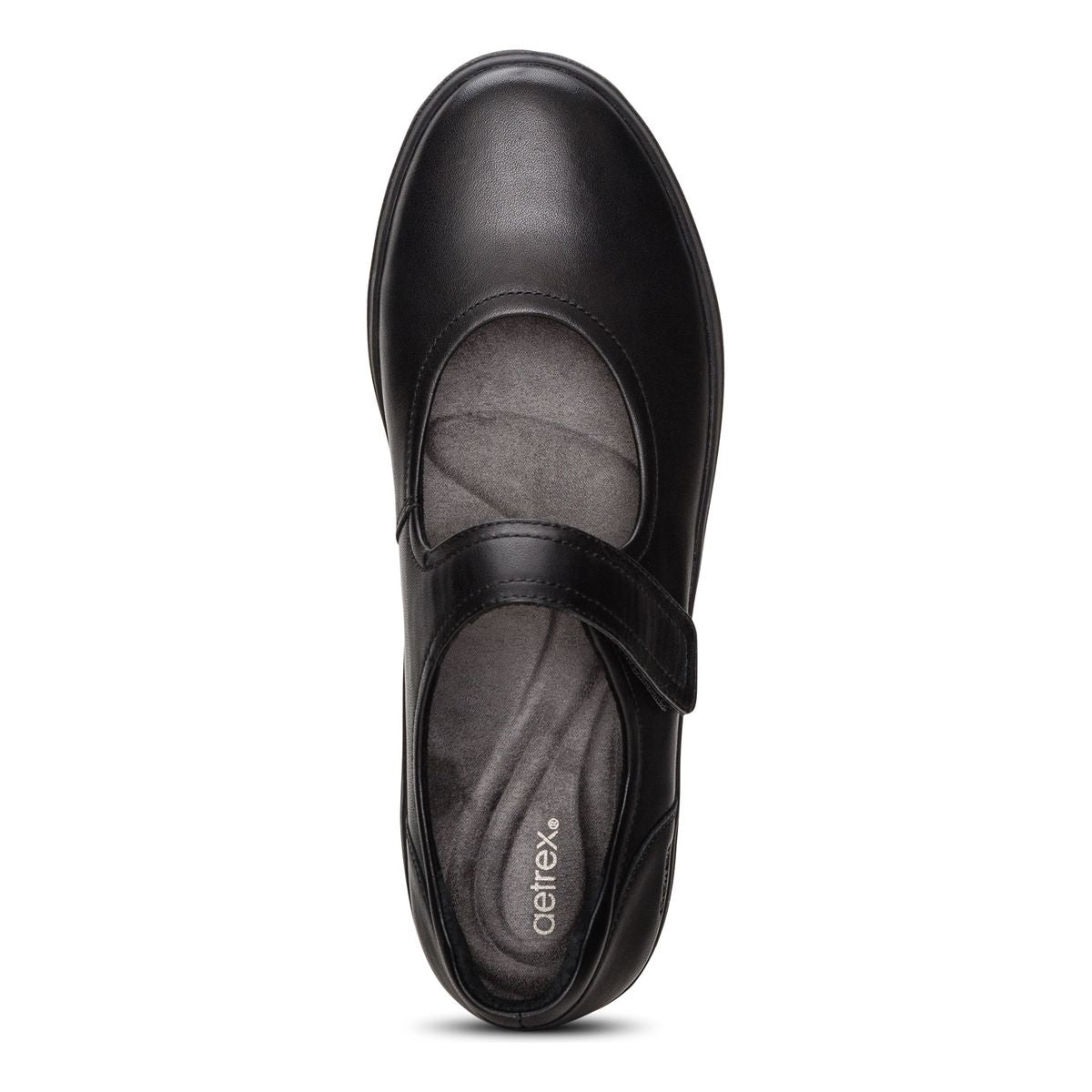 Aetrex Erica Women's Wide Mary Jane Flats – Black