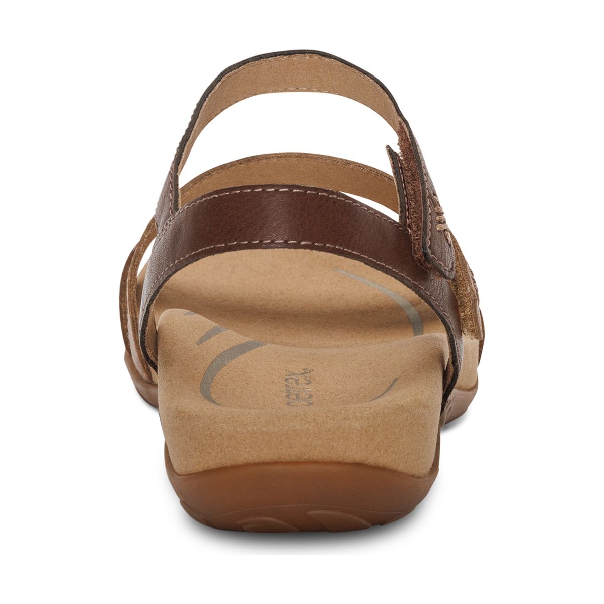 Aetrex Gabby Women's Adjustable Quarter Strap Sandal – Cognac Multi