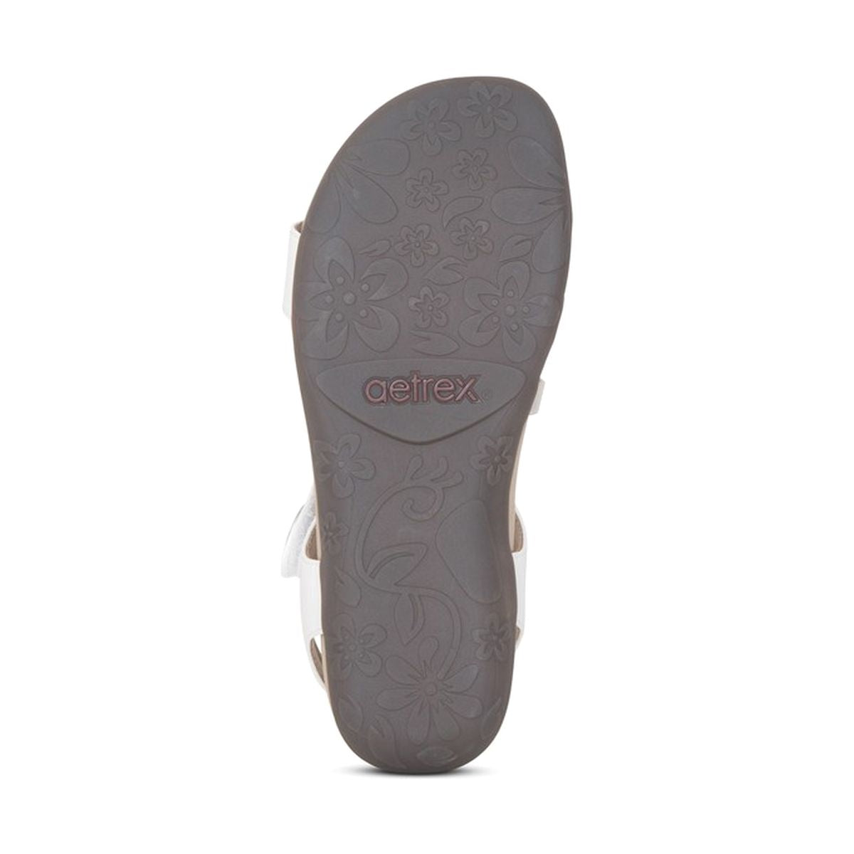 Aetrex Jess Women's Adjustable Quarter Strap Sandal – White