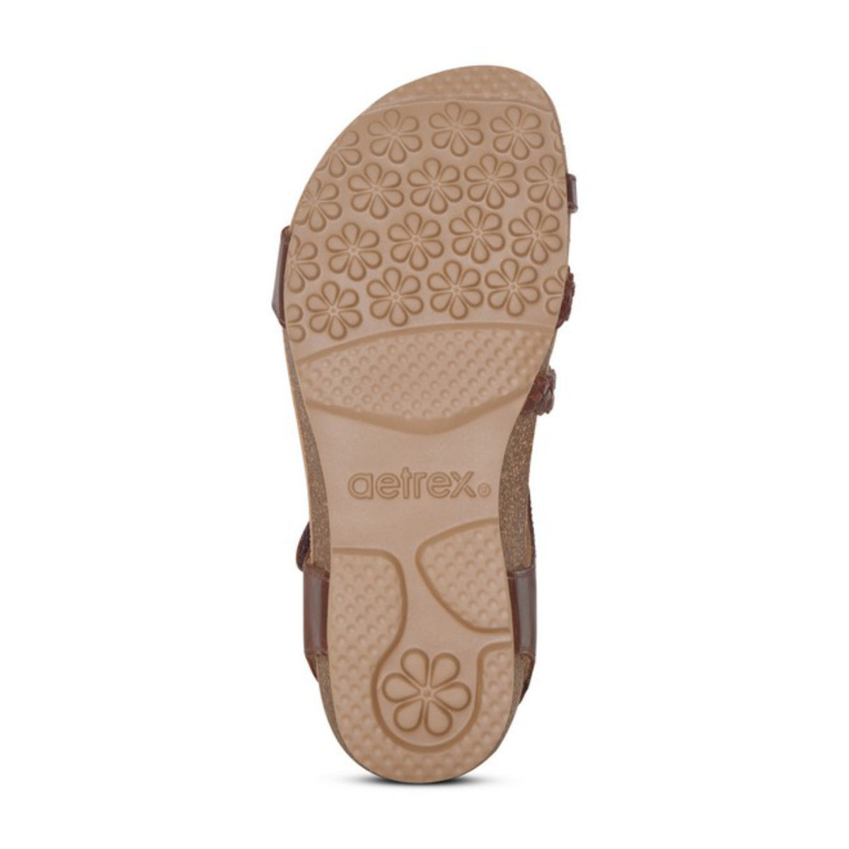 Aetrex Jillian Women's Braided Quarter Strap Sandal – Brown