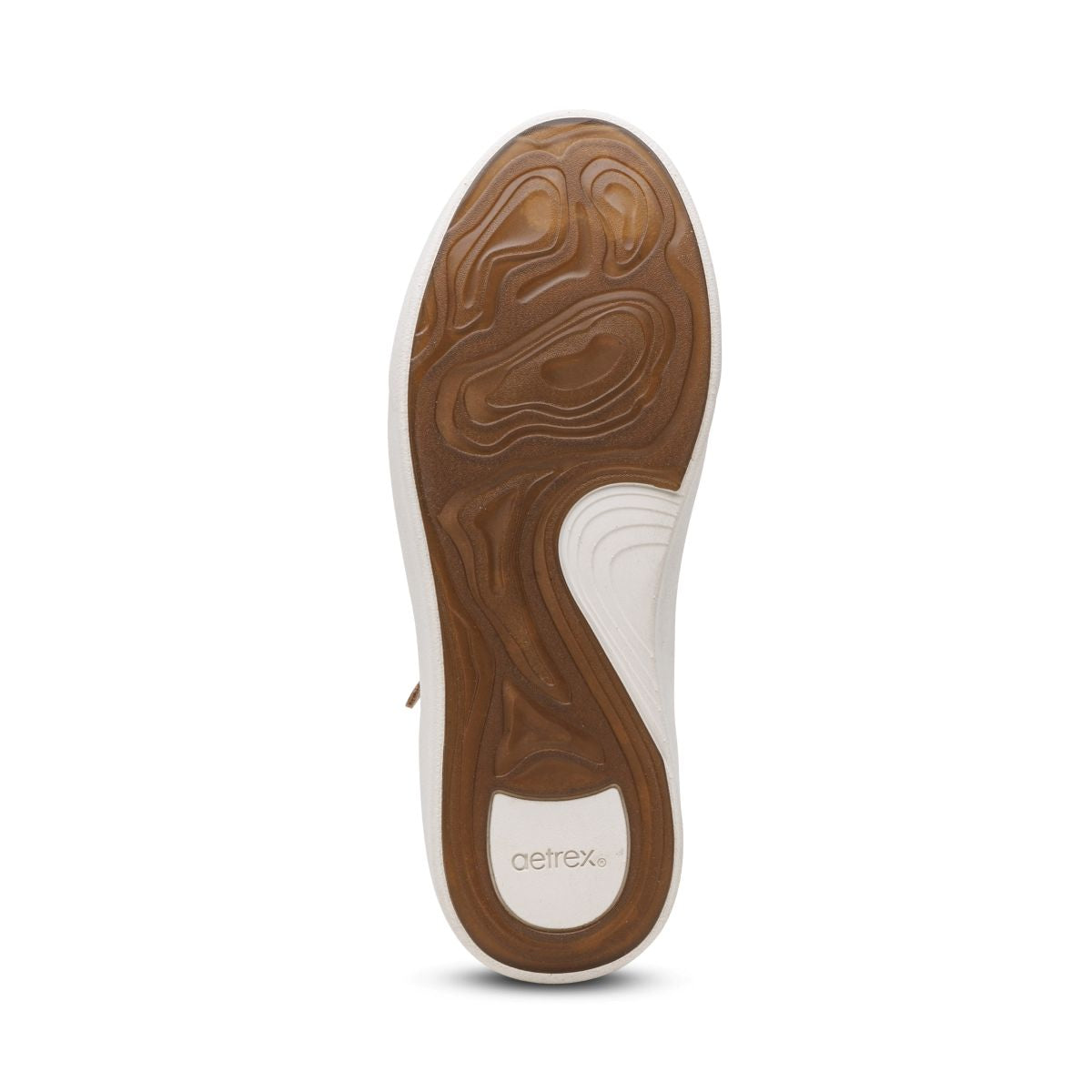 Aetrex Leigh Arch Support Platform Sneakers – Tan