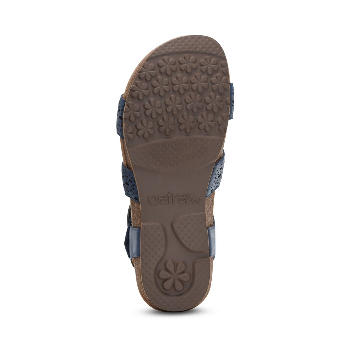 Aetrex Lilly Women's Quarter Strap Cutout Sandal – Navy