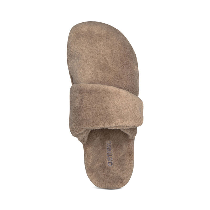 Aetrex Mandy Women's Closed Toe Slipper – Coffee