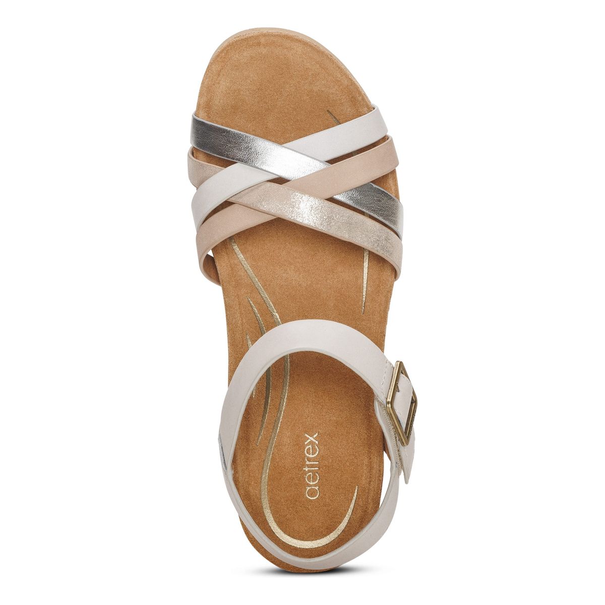 Aetrex Noelle Women's Arch Support Wedge – Ivory