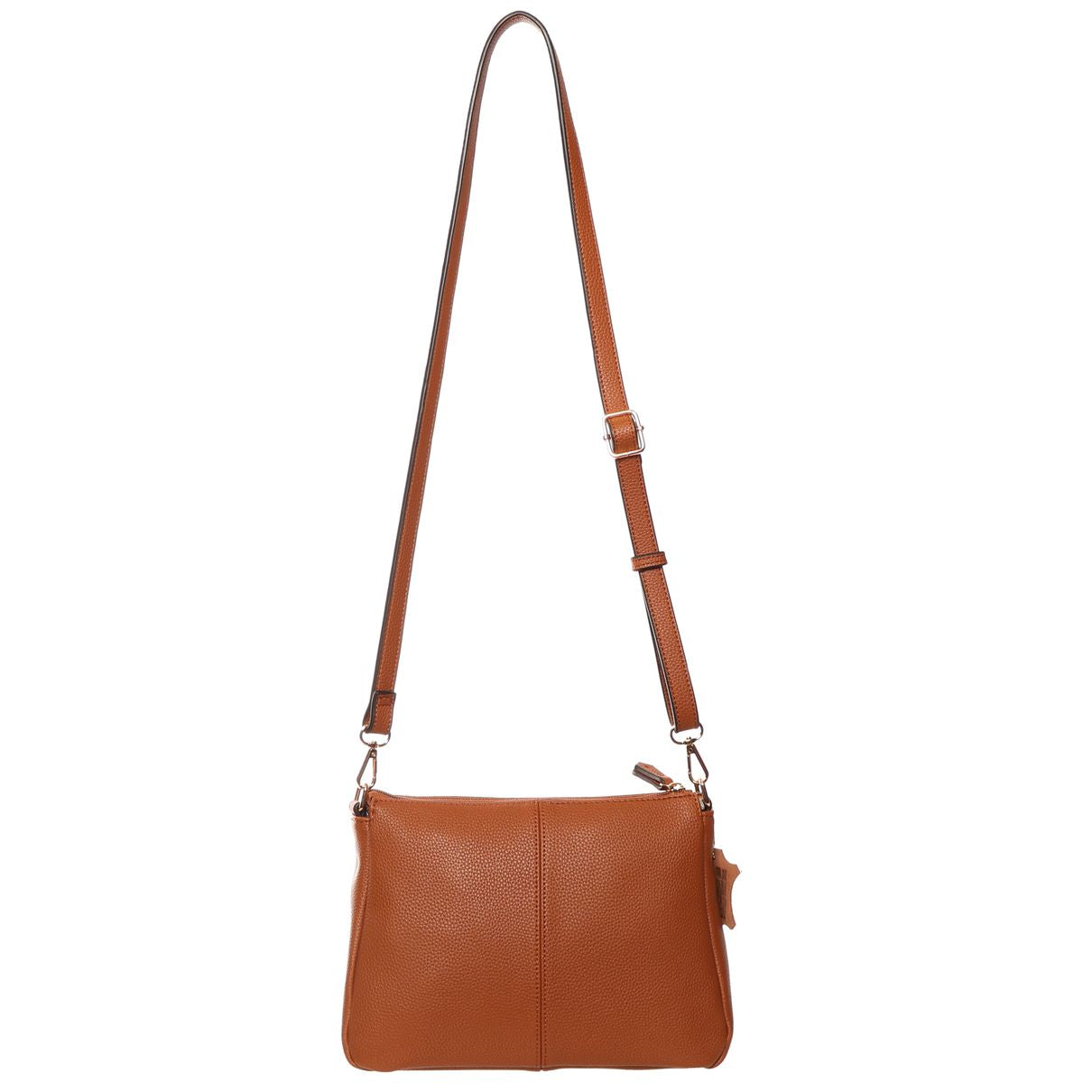 La Diva R18813 Women's Leather Handbag - Cognac