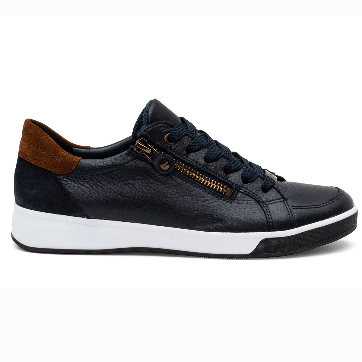Ara Rei-Low Women's Zip Sneaker in Navy