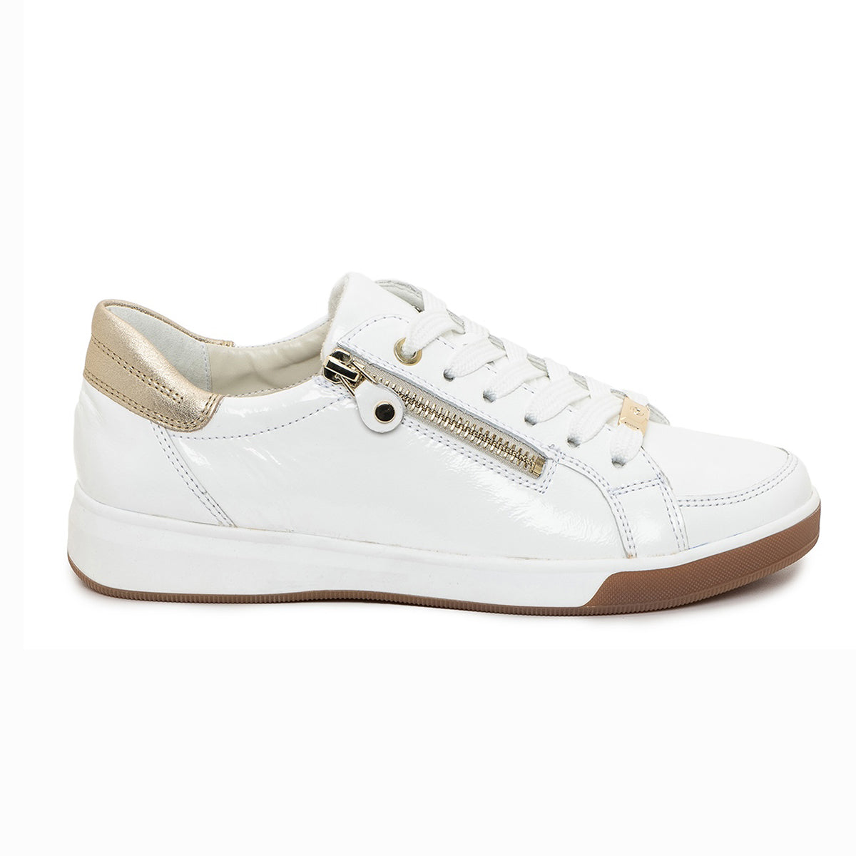 Ara Rei-Low Women's Zip Sneaker in White