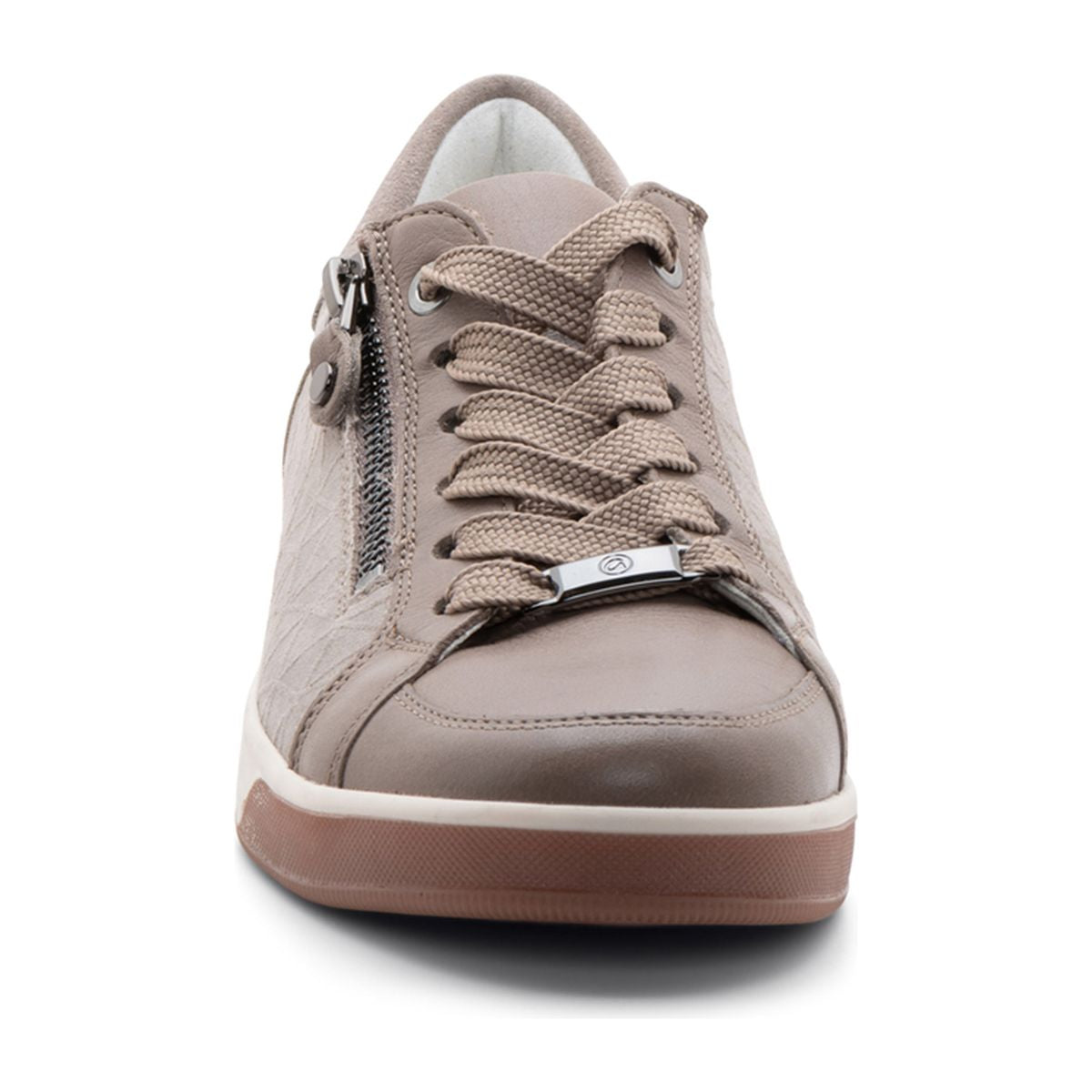 Ara Rei-Low Women's Zip Sneaker in Beige