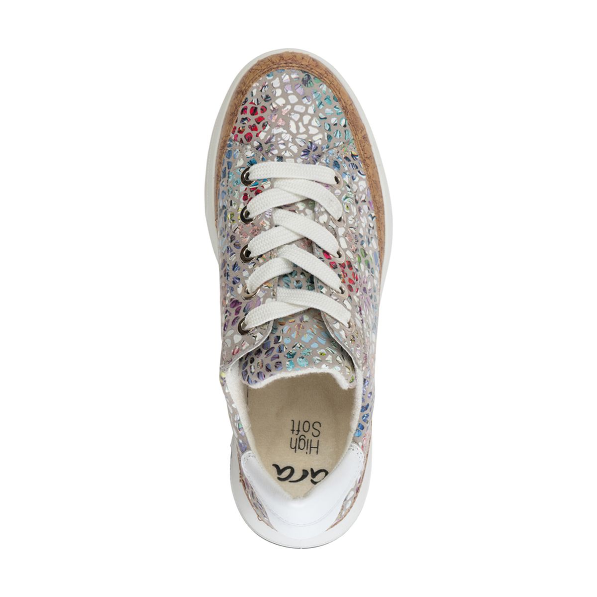Ara Rem Women's Kork Wrap Lace Sneaker in Multi