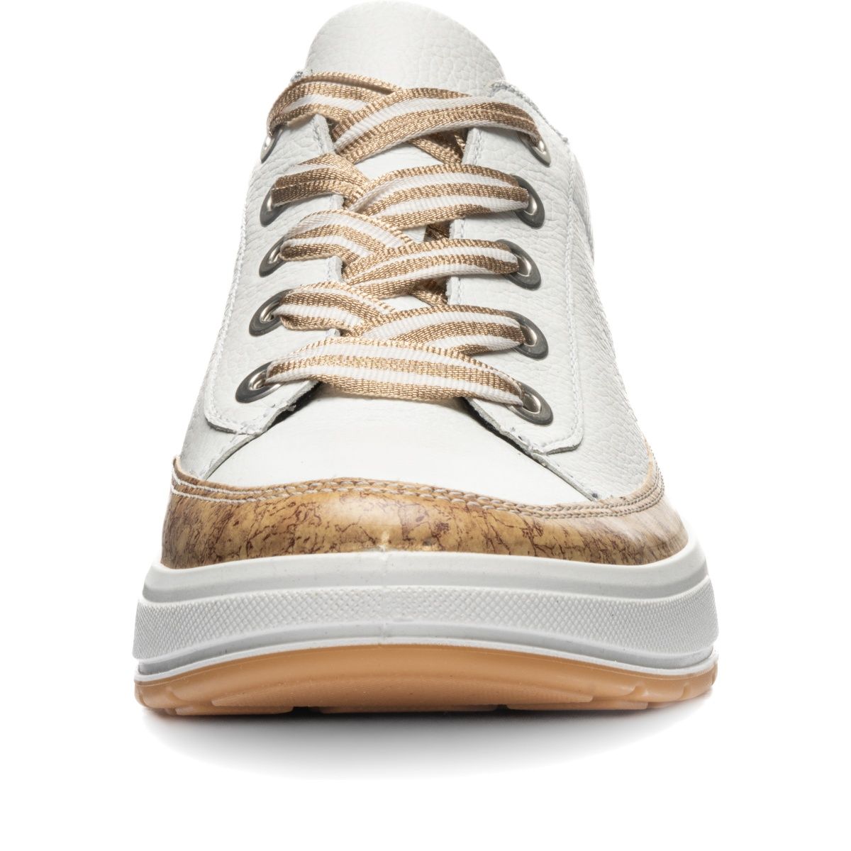 Ara Rem Women's Kork Wrap Lace Sneaker in White
