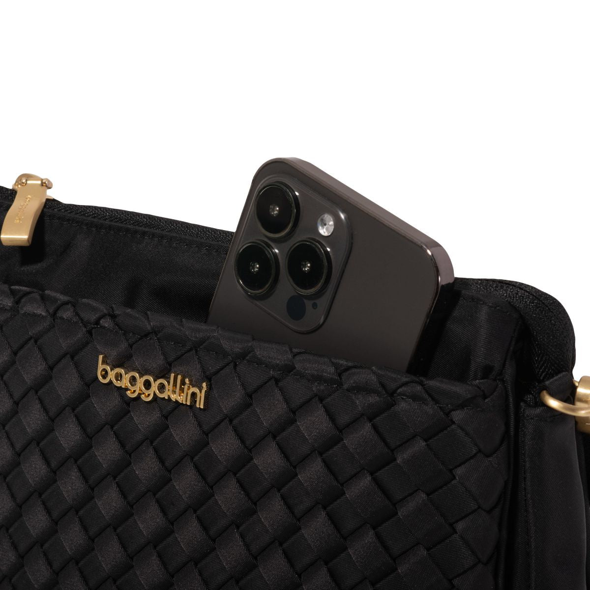 Baggallini Women's Perry Woven Crossbody - Black