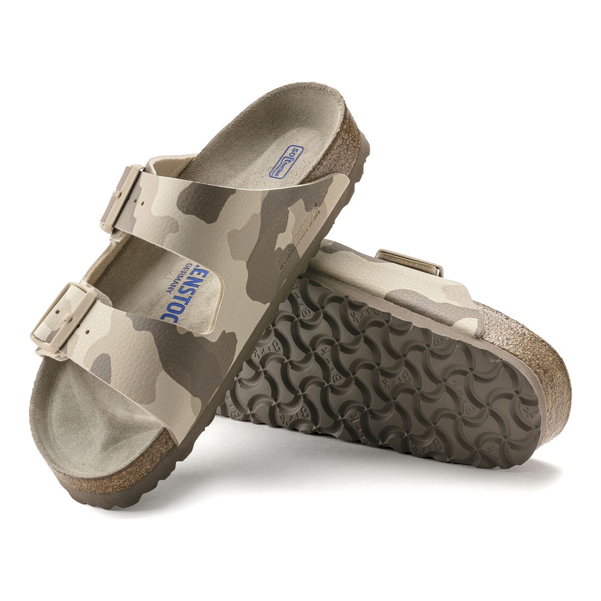Birkenstock Arizona Men's Soft Footbed Birko-Flor in Desert Soil Camo