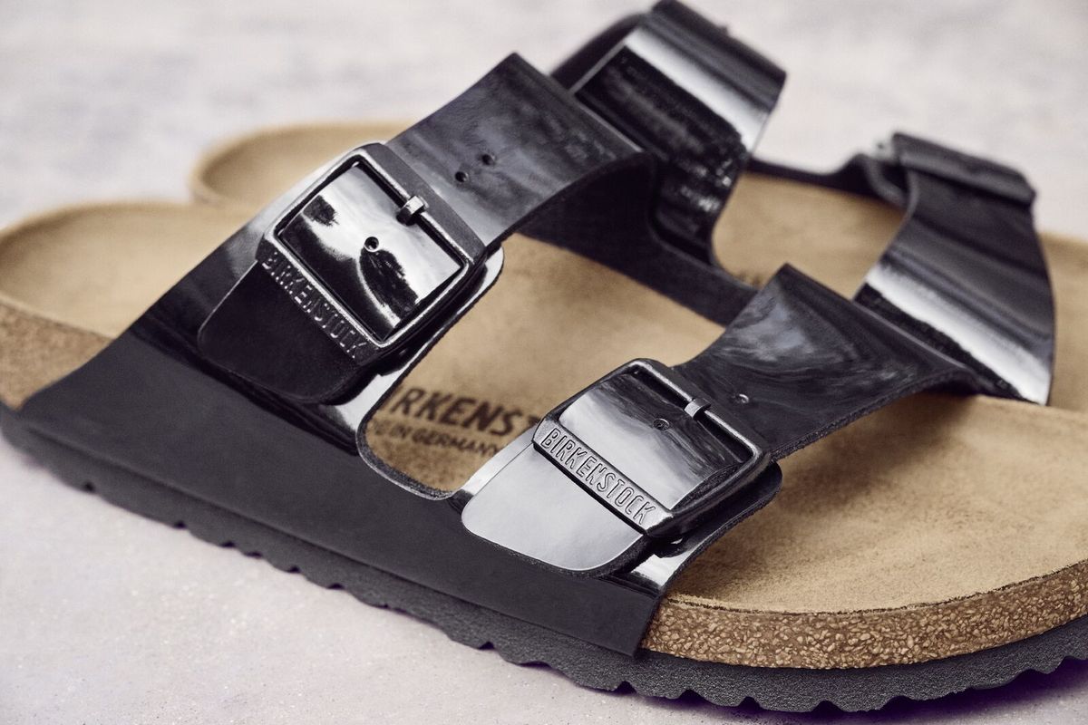 Birkenstock Arizona Birko-Flor Patent — Black