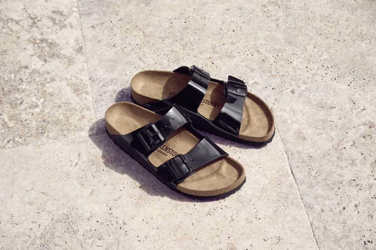 Birkenstock Arizona Birko-Flor Patent — Black