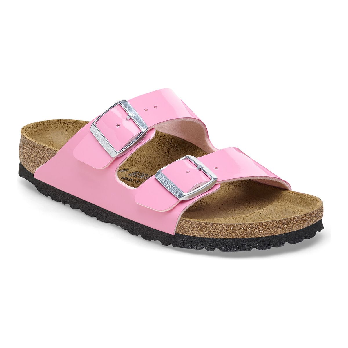 Birkenstock Arizona Birko-Flor Patent — Candy Pink