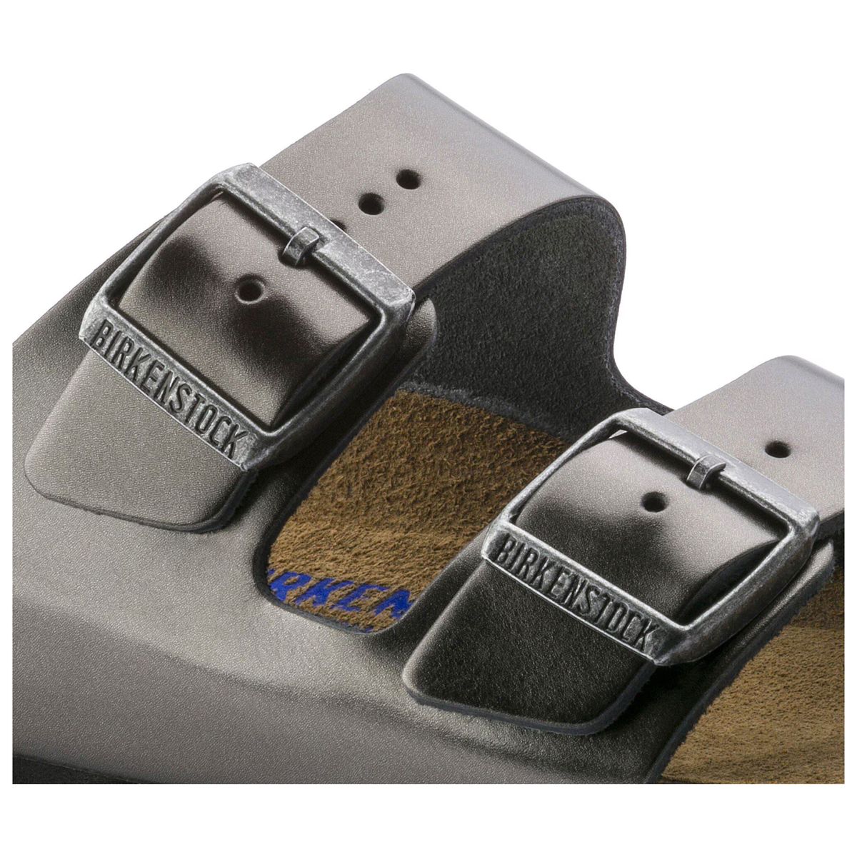 Birkenstock Arizona Soft Footbed – Metallic Anthracite