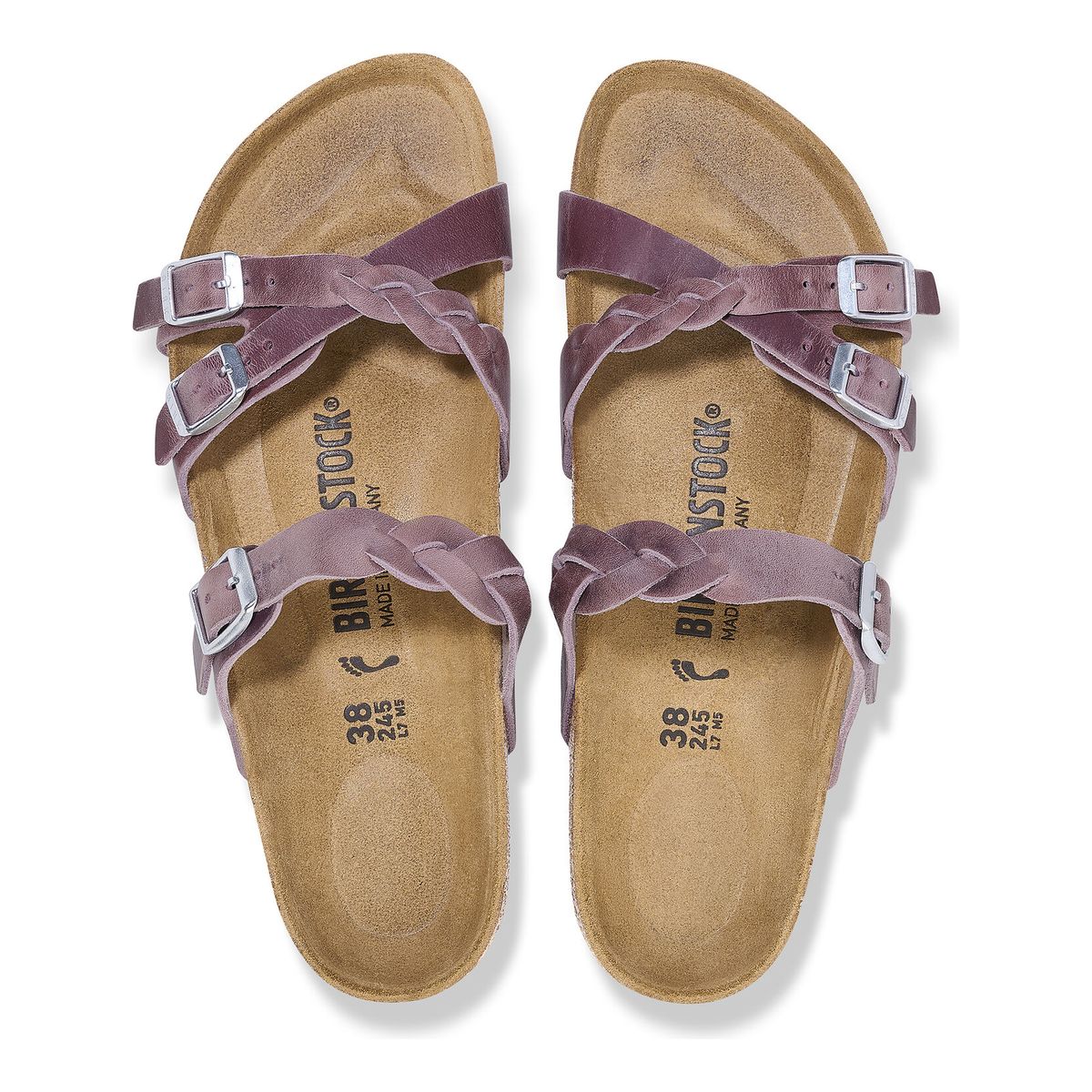 Birkenstock Franca Braided Oiled Leather – Lavender