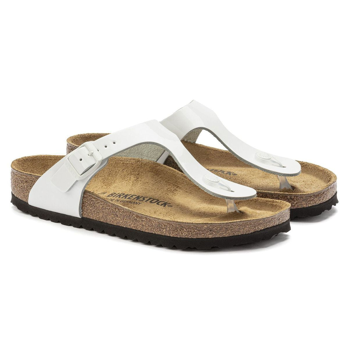 Birkenstock Gizeh Leather – White Patent