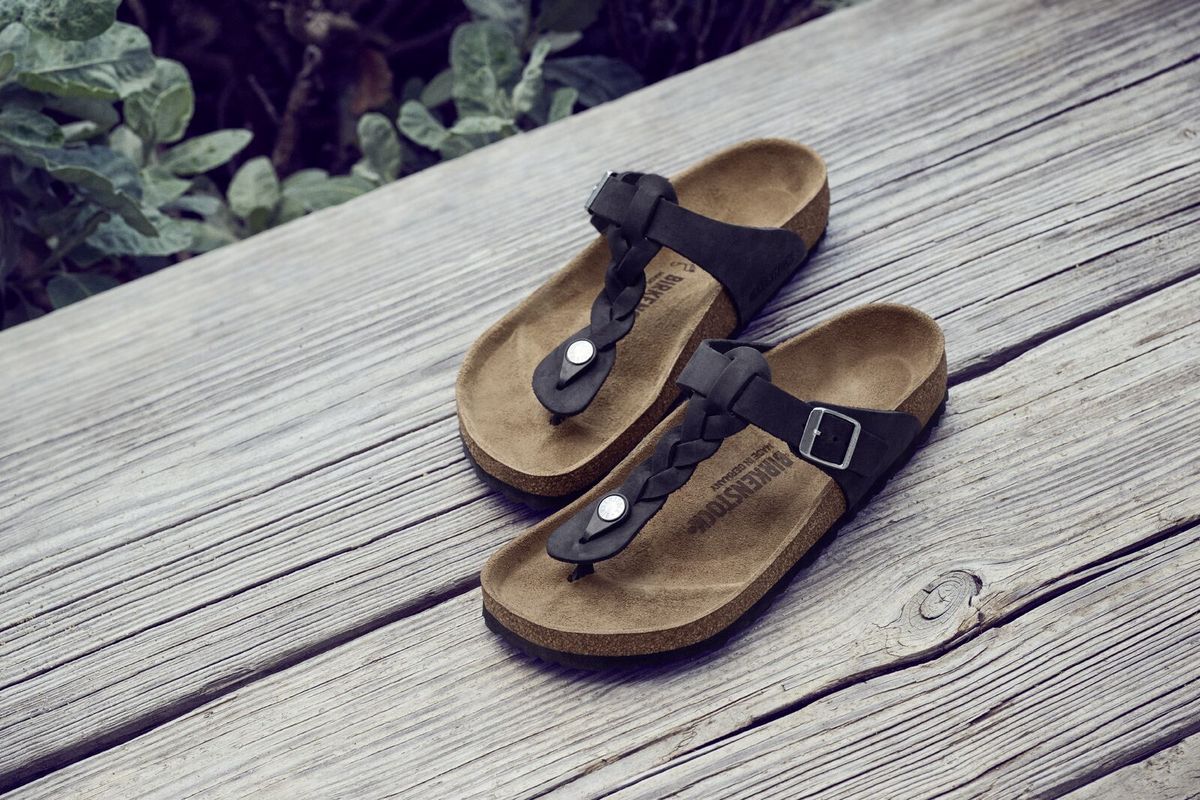 Birkenstock Gizeh Braided Oiled Leather – Black