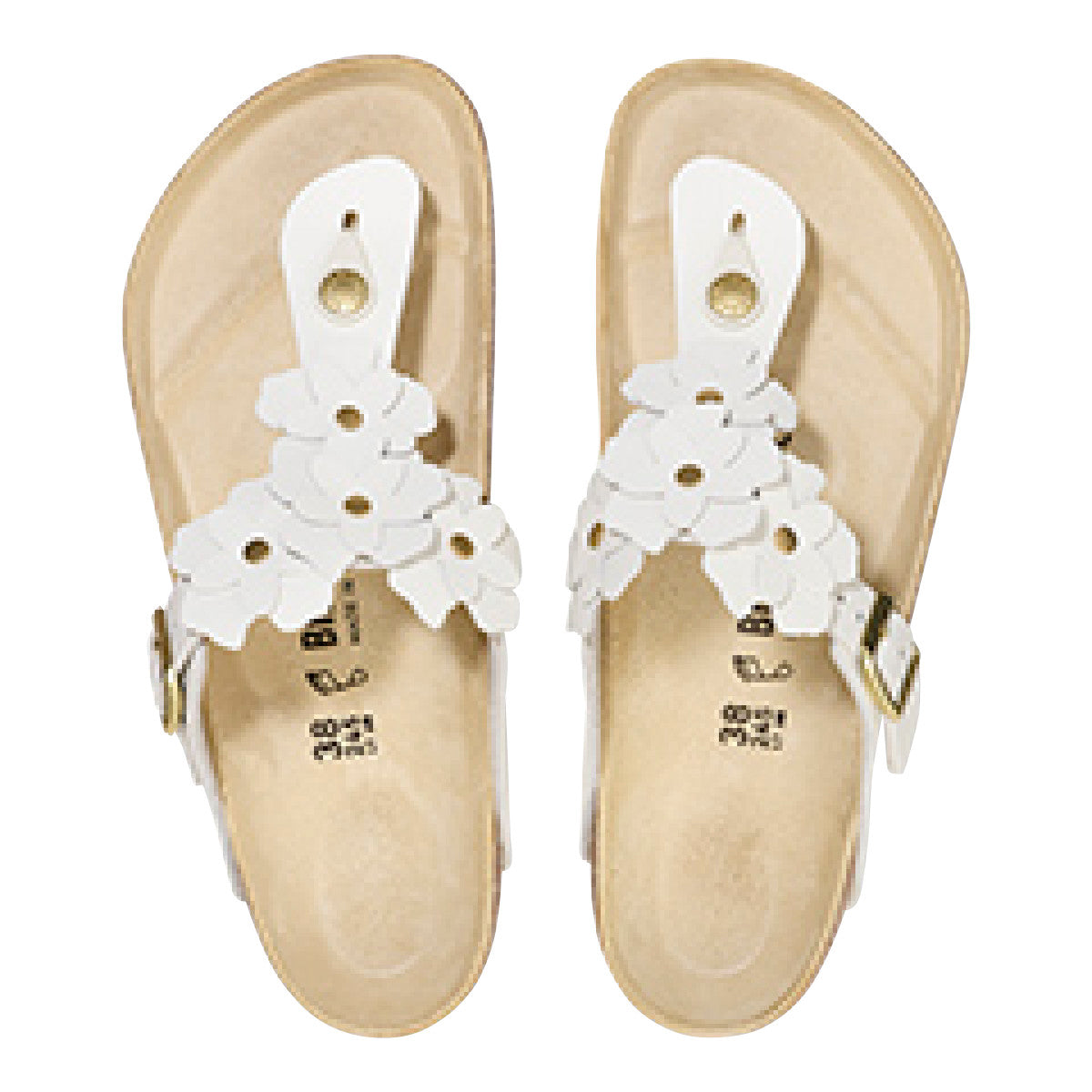 Birkenstock Gizeh Flower Leather – White