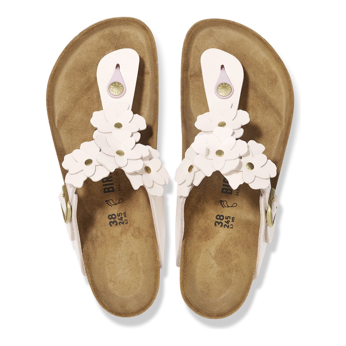 Birkenstock Gizeh Flower Leather – Light Rose