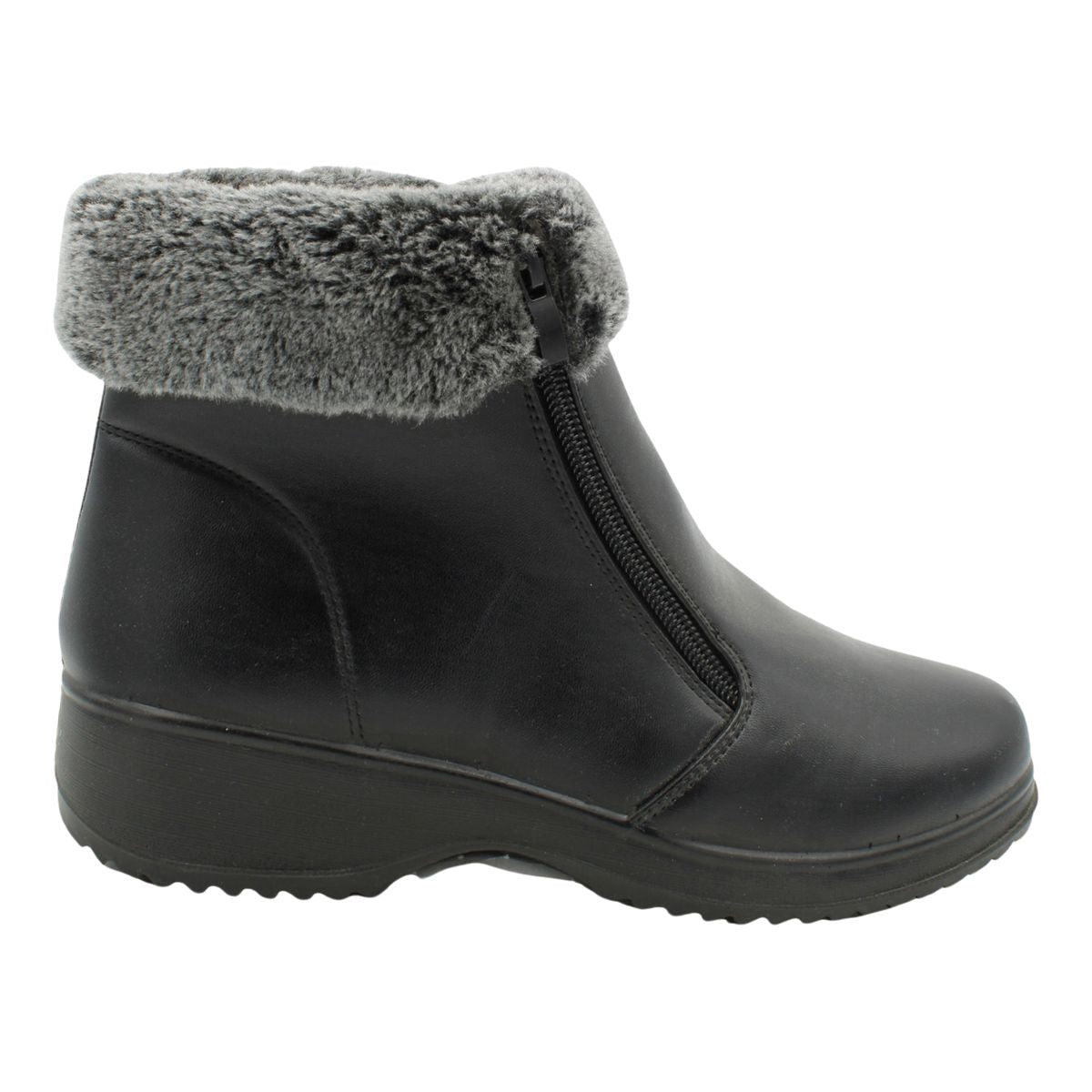 Women's Side Zip Wedge Winter Boot