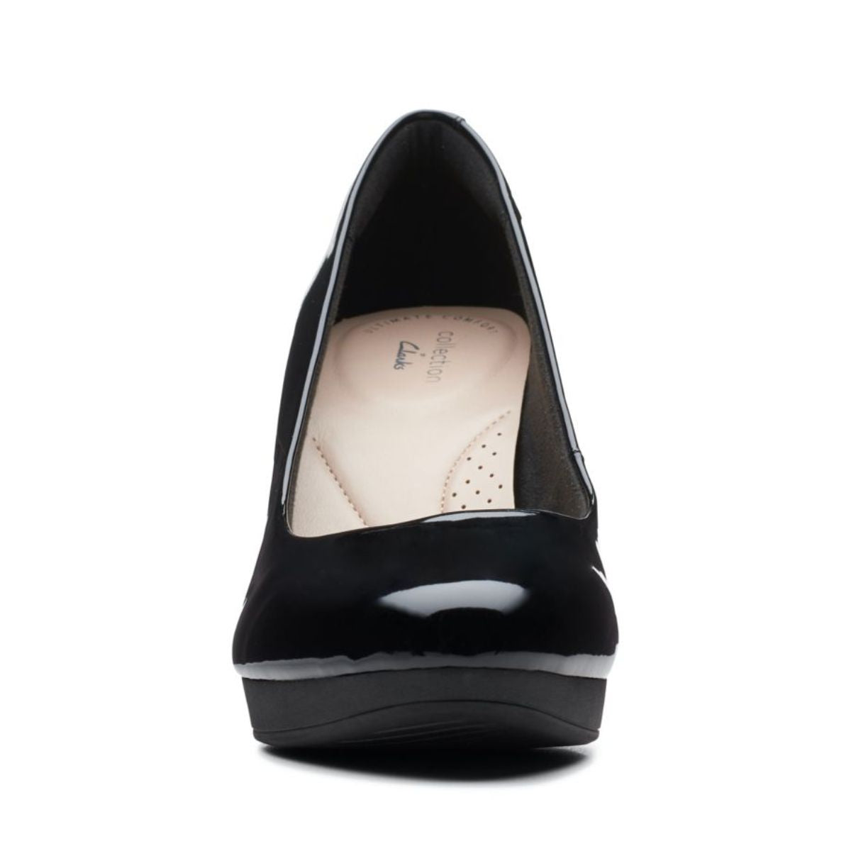 Clarks Ambyr Joy Dress Heels in Black Patent