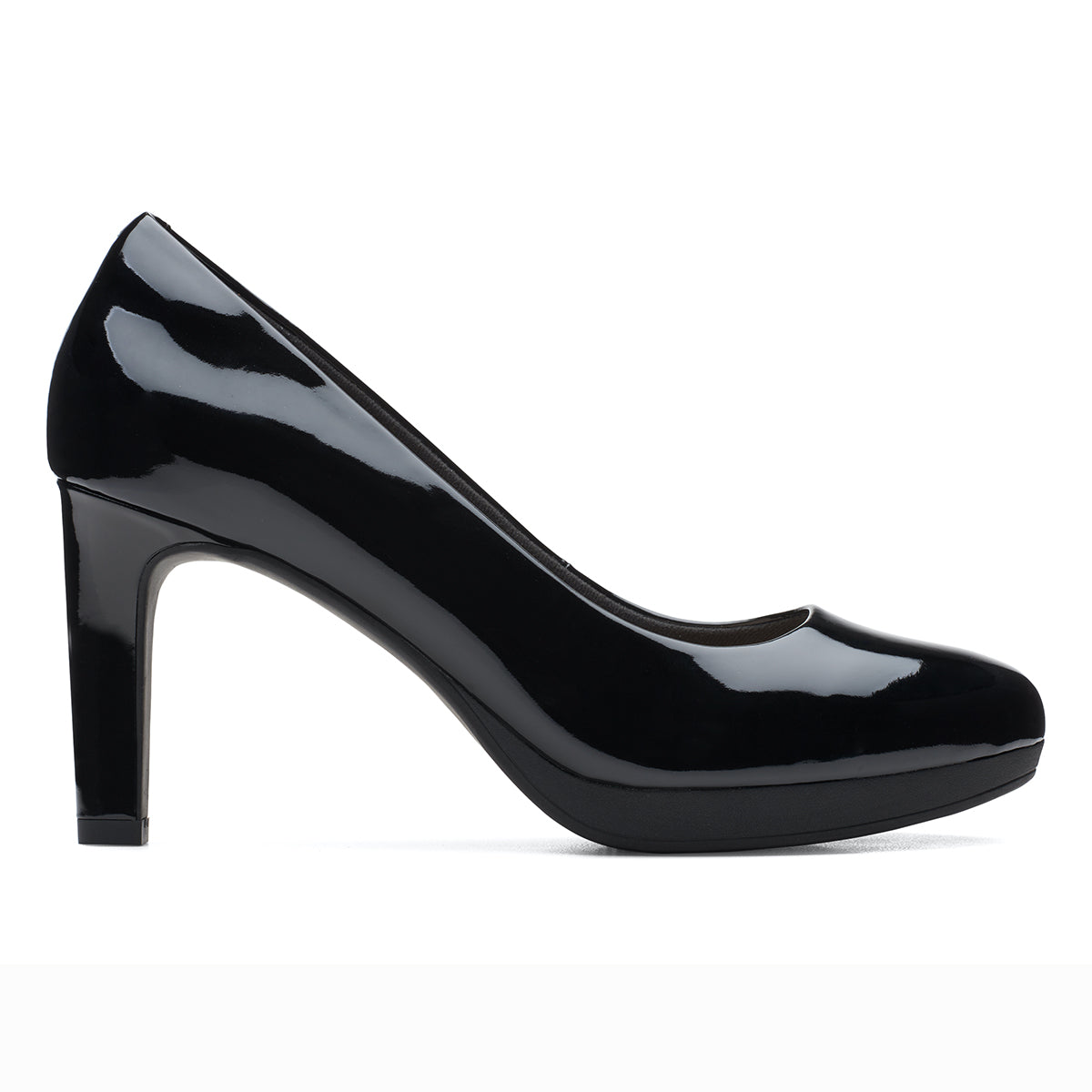 Clarks Ambyr Joy Dress Heels in Black Patent
