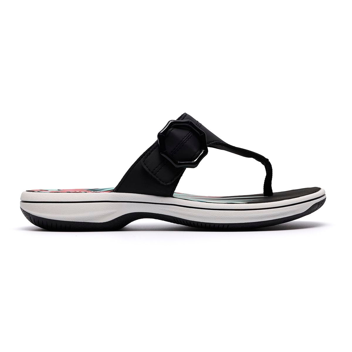Clarks Breeze Cove Women's Thong Sandals in Black