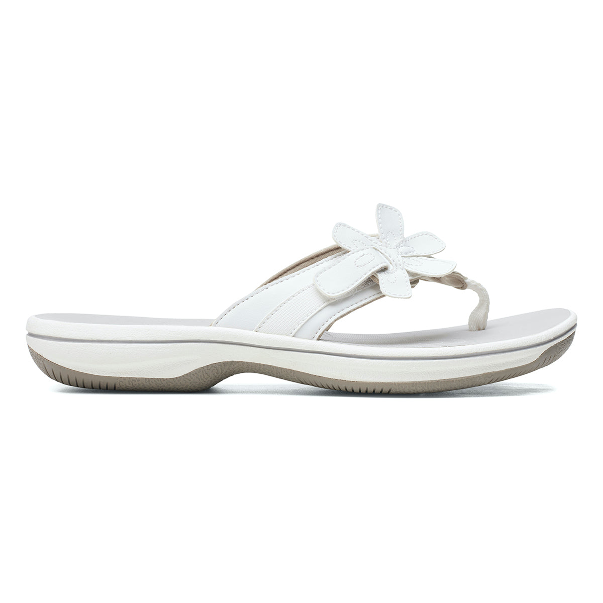 Clarks Brinkley Flora Women's Thong Sandals in White