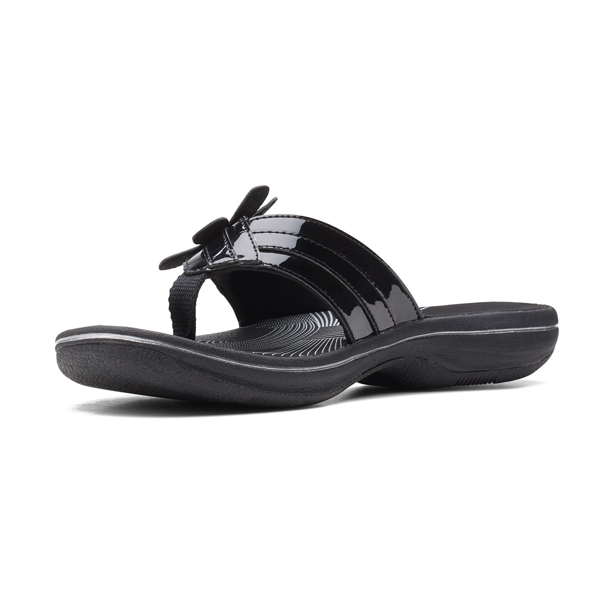 Clarks Brinkley Flora Women's Thong Sandals in Patent