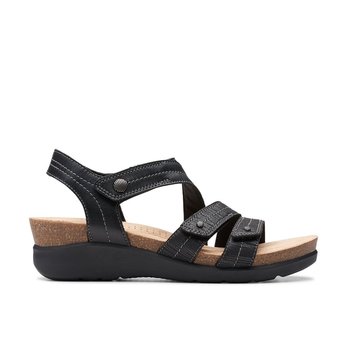 Clarks Calenne Clara Women's Wedge Sandals in Black