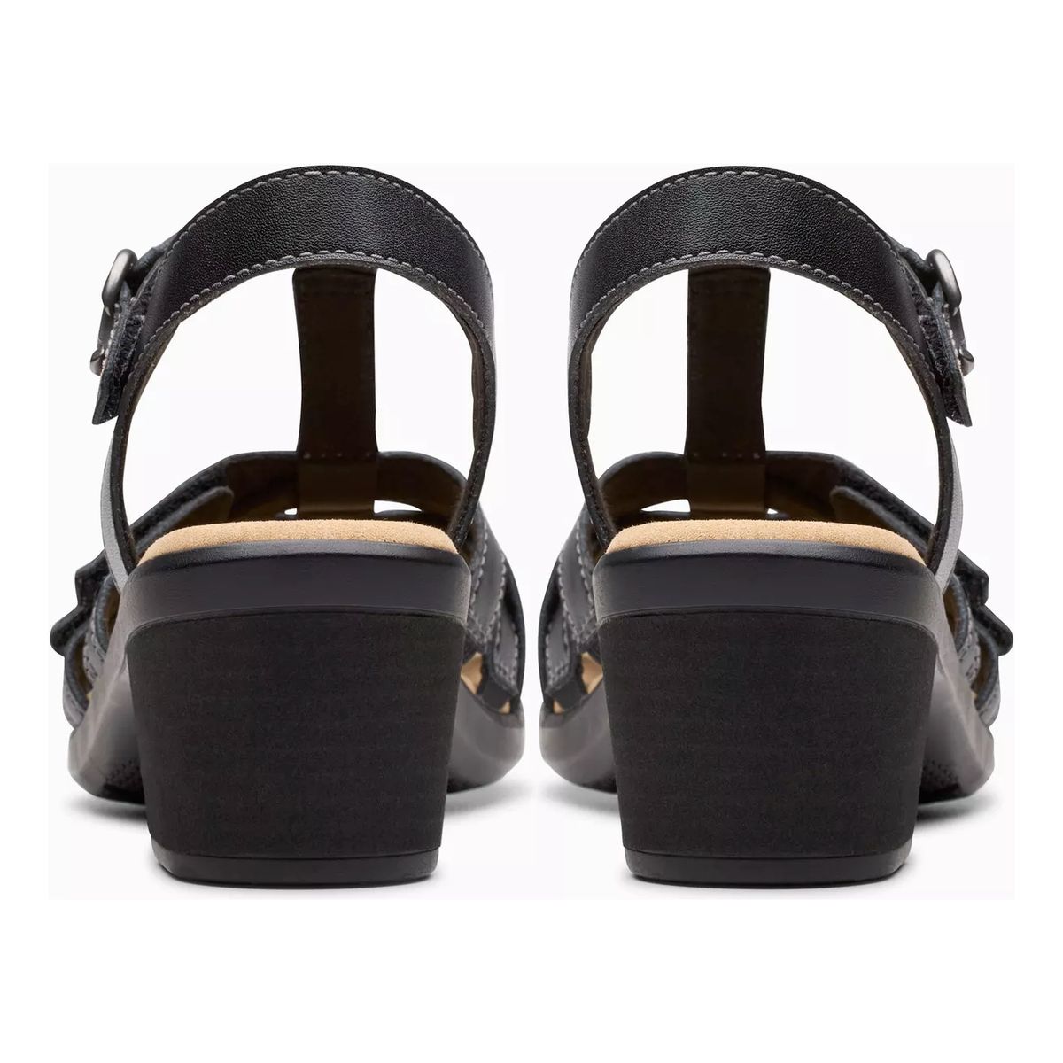 Clarks Emily 2 Rose Women's Block Heel Sandal in Black