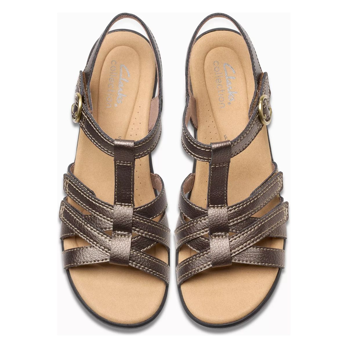 Clarks Emily 2 Rose Women's Block Heel Sandal in Bronze Metallic