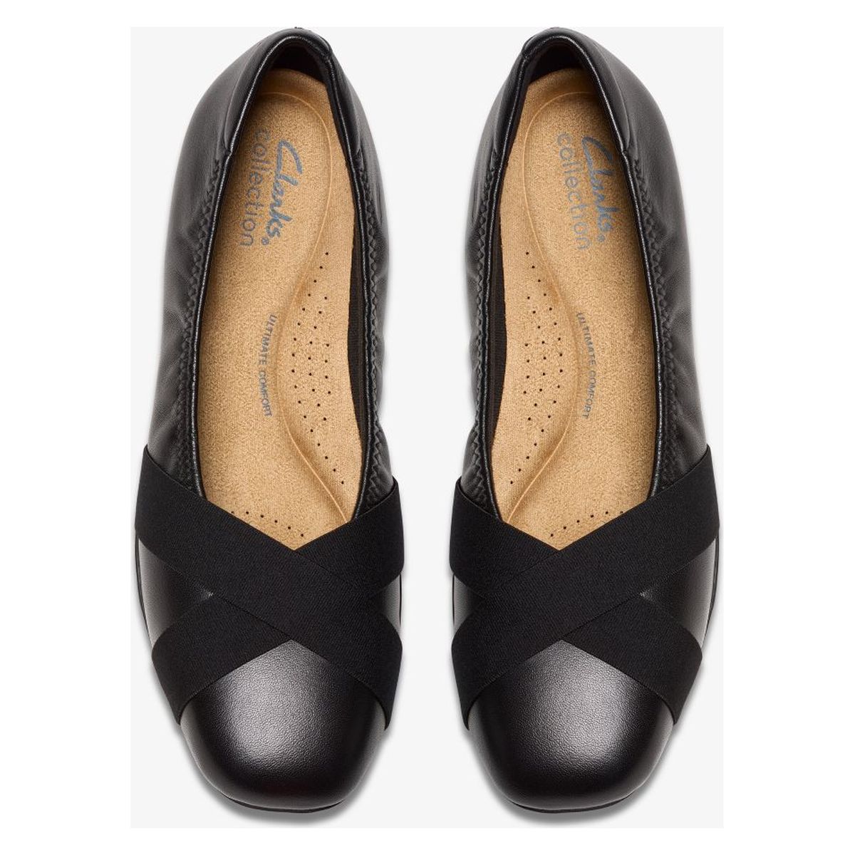 Clarks Jazmynn Gem Women's Leather Ballerina Slip-Ons - Black