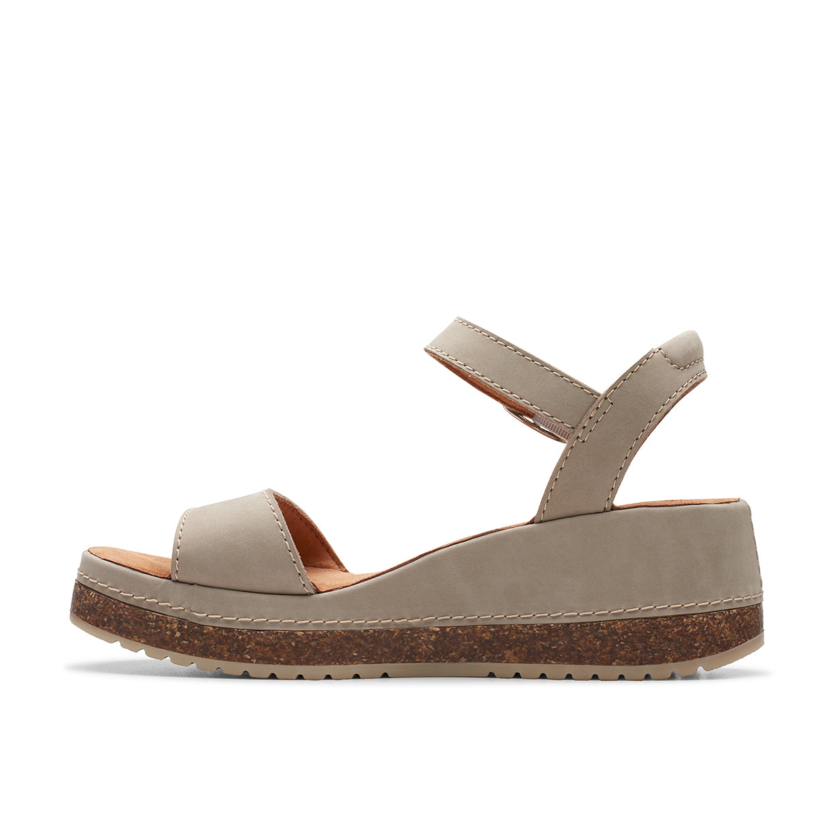 Clarks Kassanda Lily Women's Wedge Sandal – Stone Nubuck