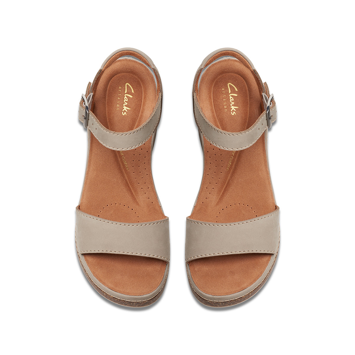 Clarks Kassanda Lily Women's Wedge Sandal – Stone Nubuck