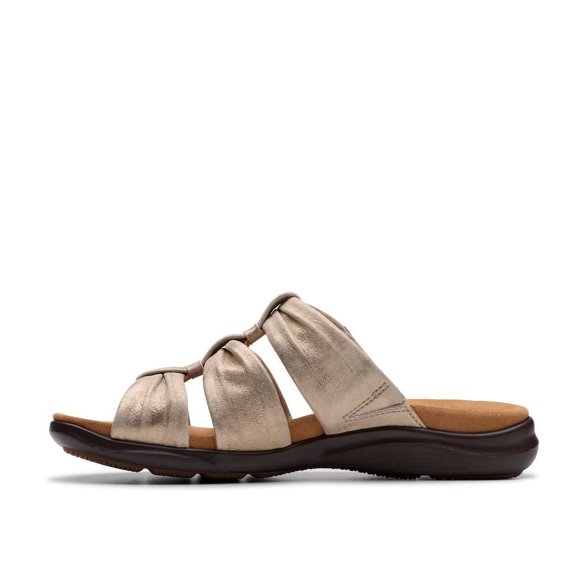 Clarks Women's Kitly Slide Sandal – Metallic