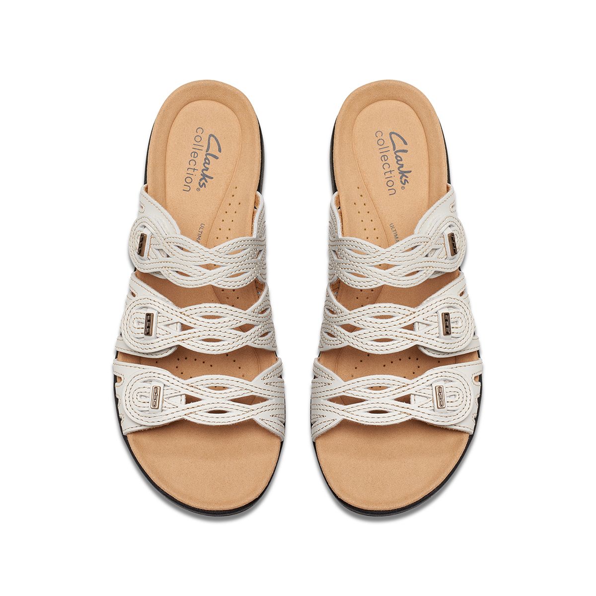 Clarks Laurieann Ruby Women's Flat Sandals in Off White