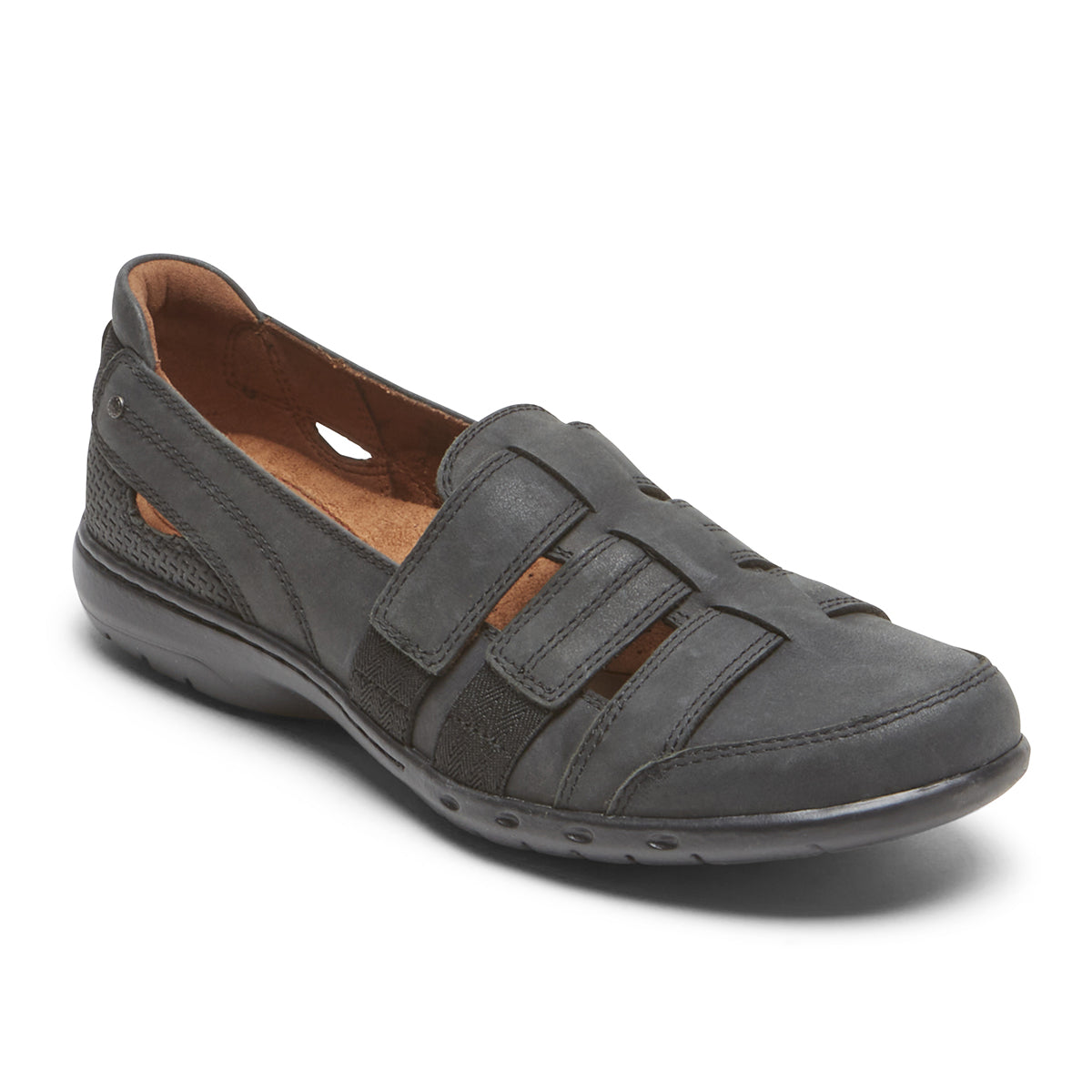 Cobb Hill Penfield Fisherman Slip-On – Women's Black Leather