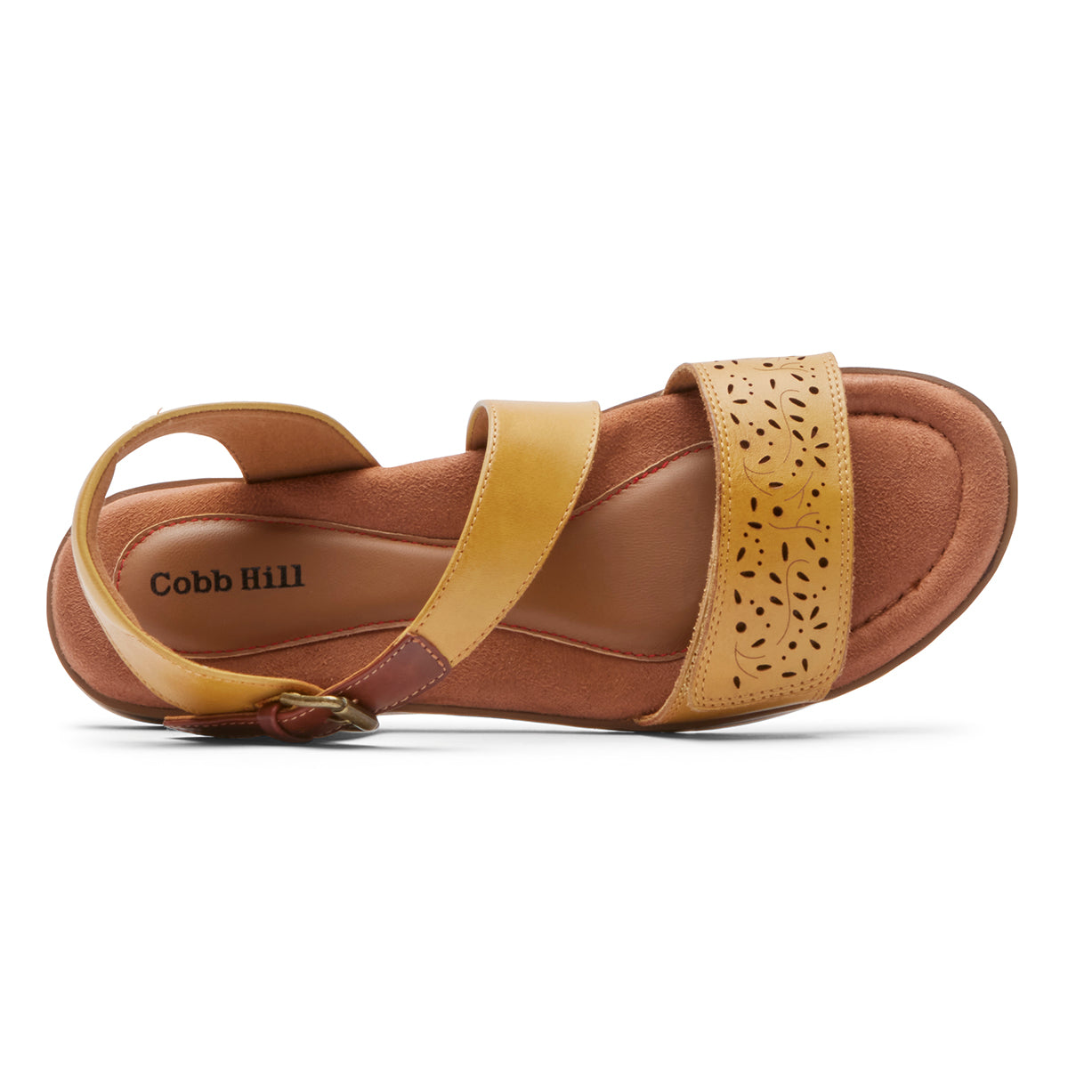 Cobb Hill Zion 2 Buckle Sandal – Women's Yellow Leather (Wide)