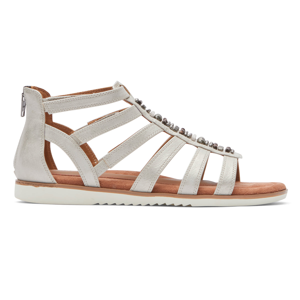 Cobb Hill Zion 2 Gladiator Sandal – Women's Silver Leather (Wide)