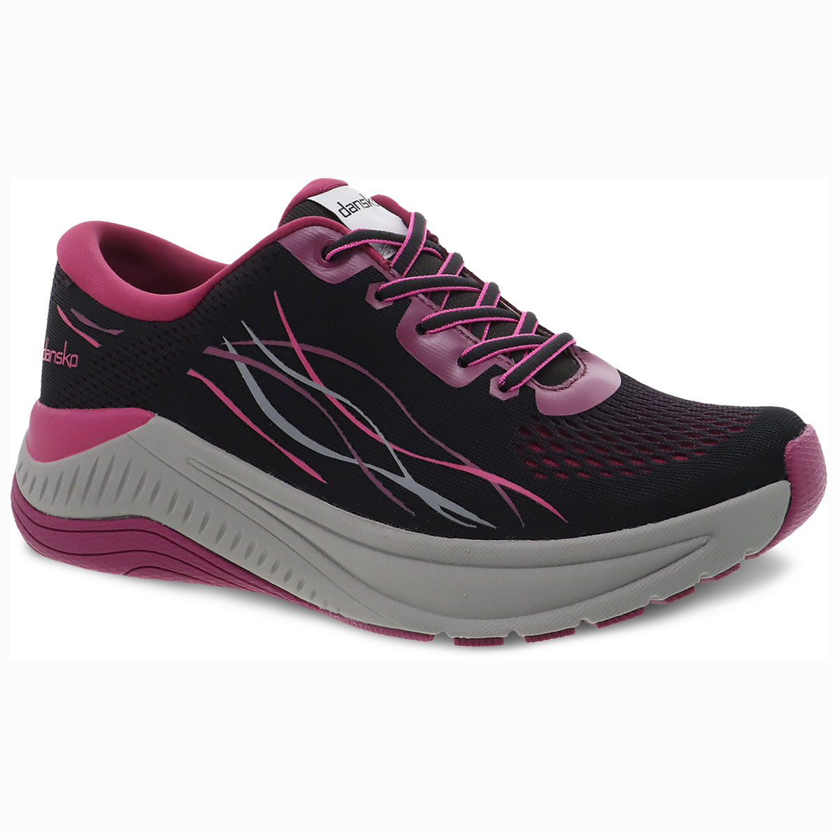 Dansko Pace Mesh Women's Sneaker in Blackberry, breathable arch support for all day wear, Style #4205412626