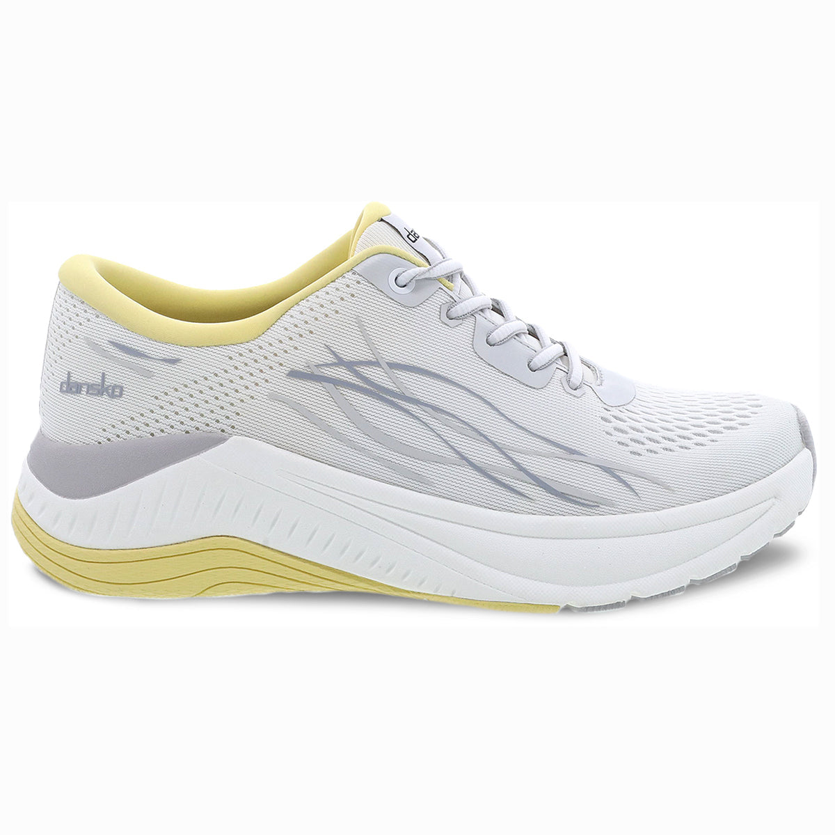 Dansko Pace Women's Mesh Sneaker in White/Yellow