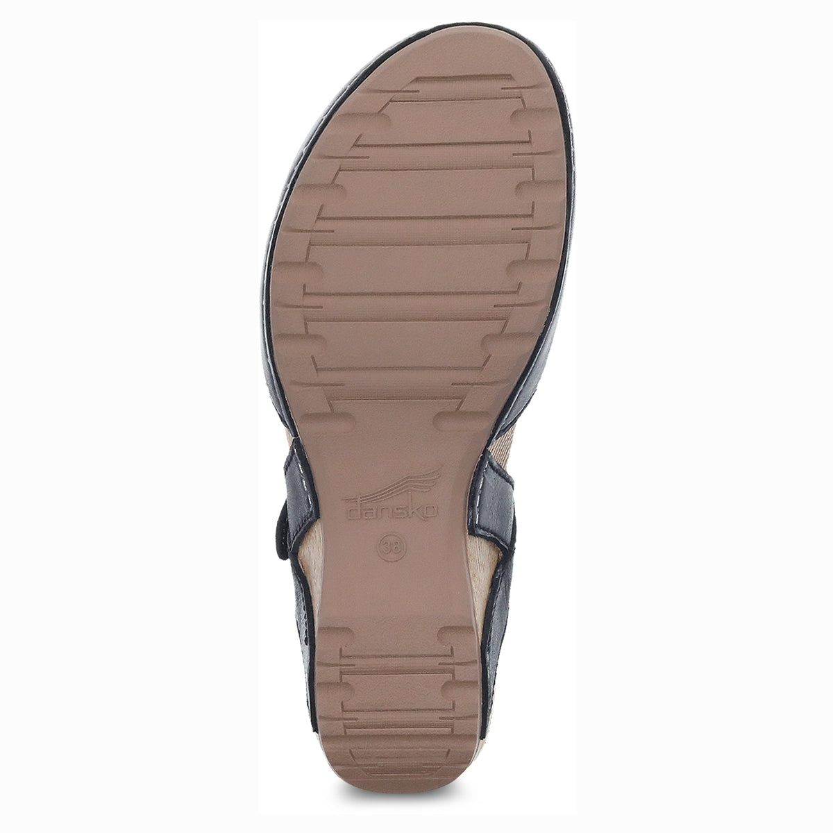 Dansko Tiffani Black Milled Burnished Mary Jane Women's Sandal