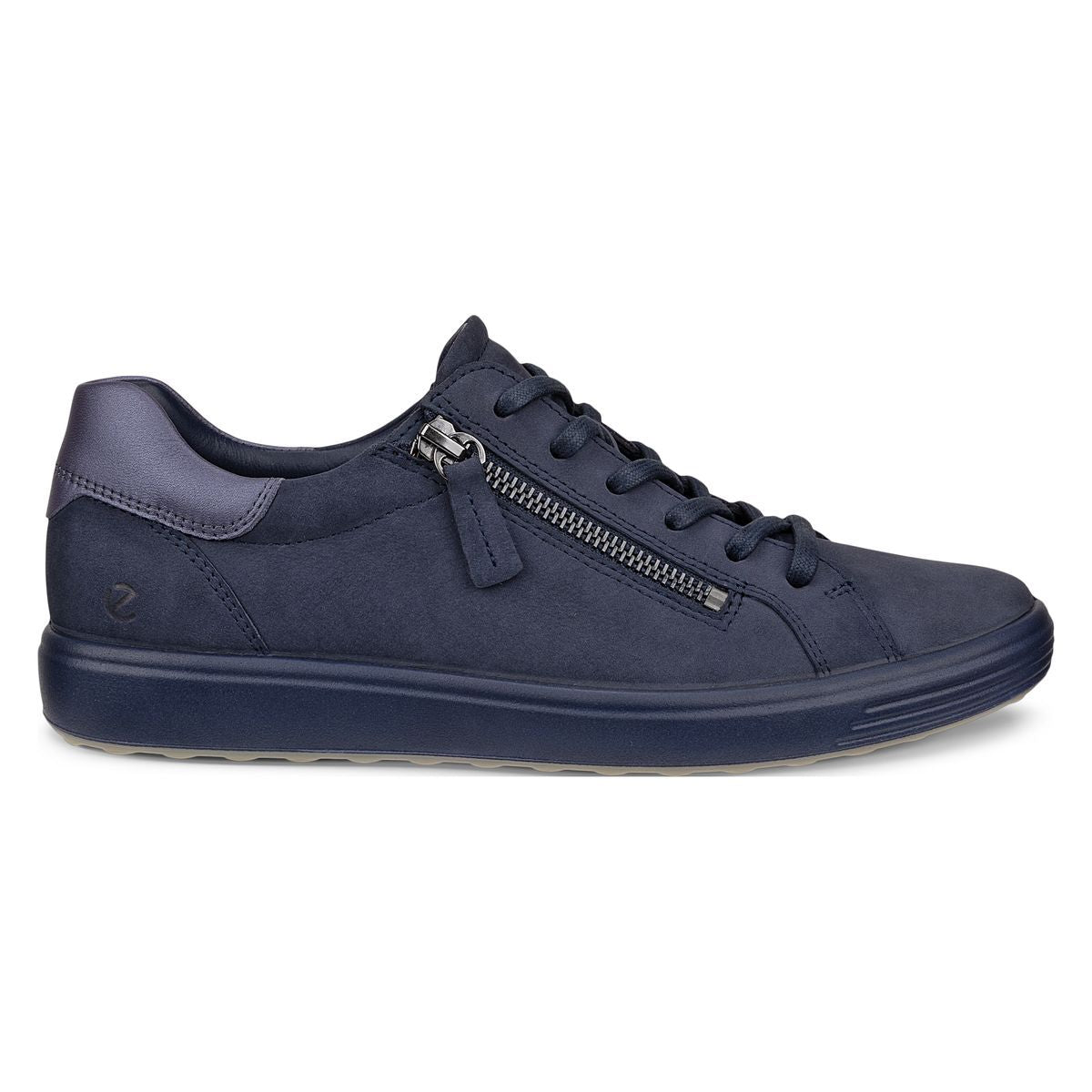Ecco Soft 7 Women's Side-Zip Sneaker in Marine